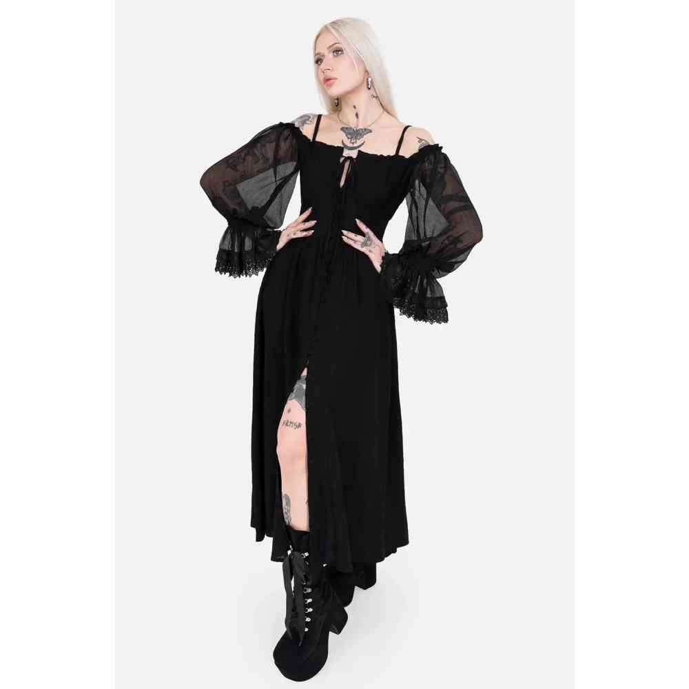 Restyle - NIGHT CALLING Robe longue maxi - Noir